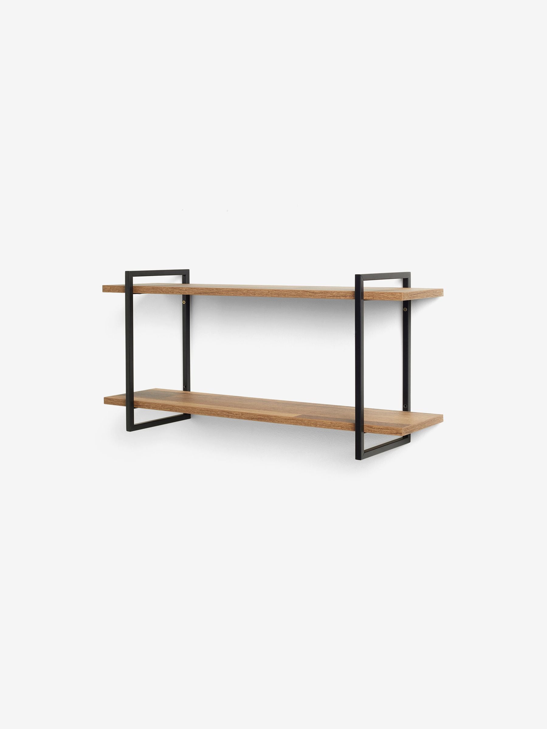 Bronx dark 2 tier wide wall shelves, UK version