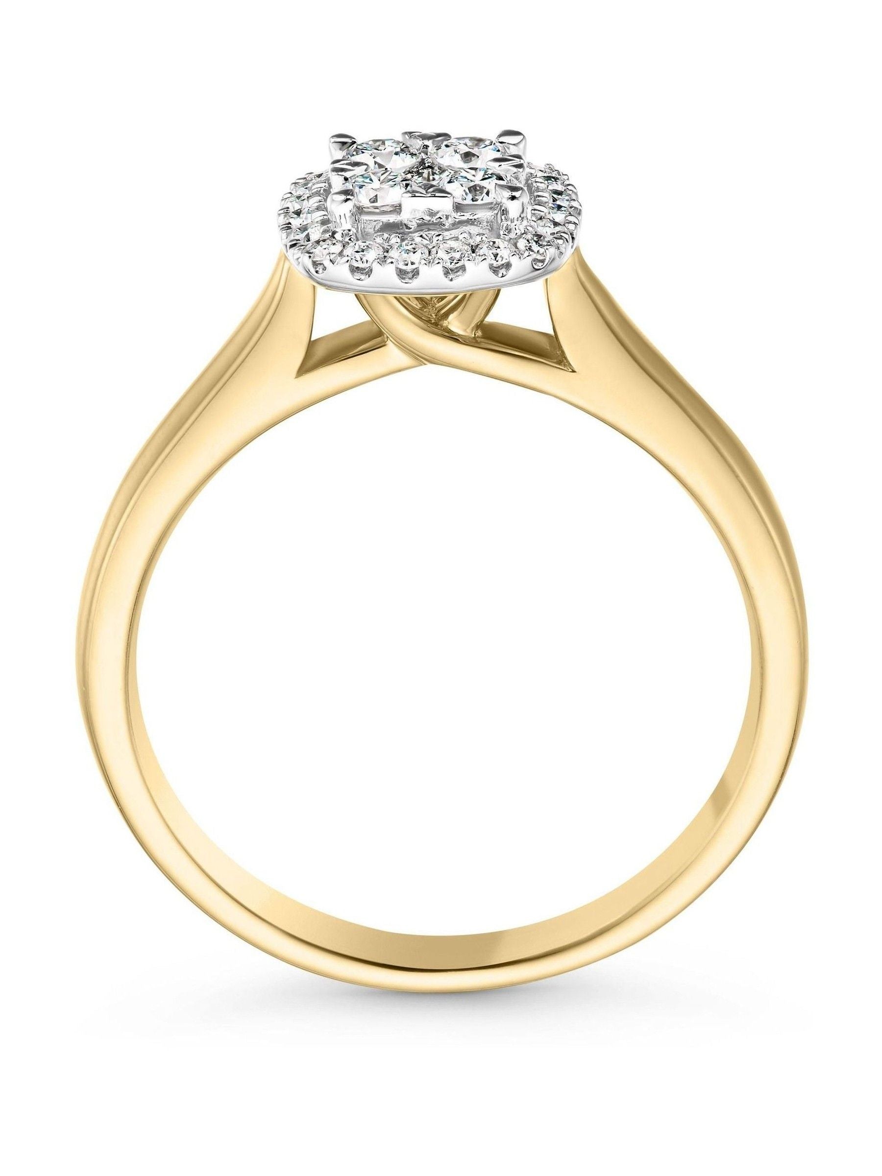 Beaverbrooks Gold 9ct Gold Diamond Cluster Ring