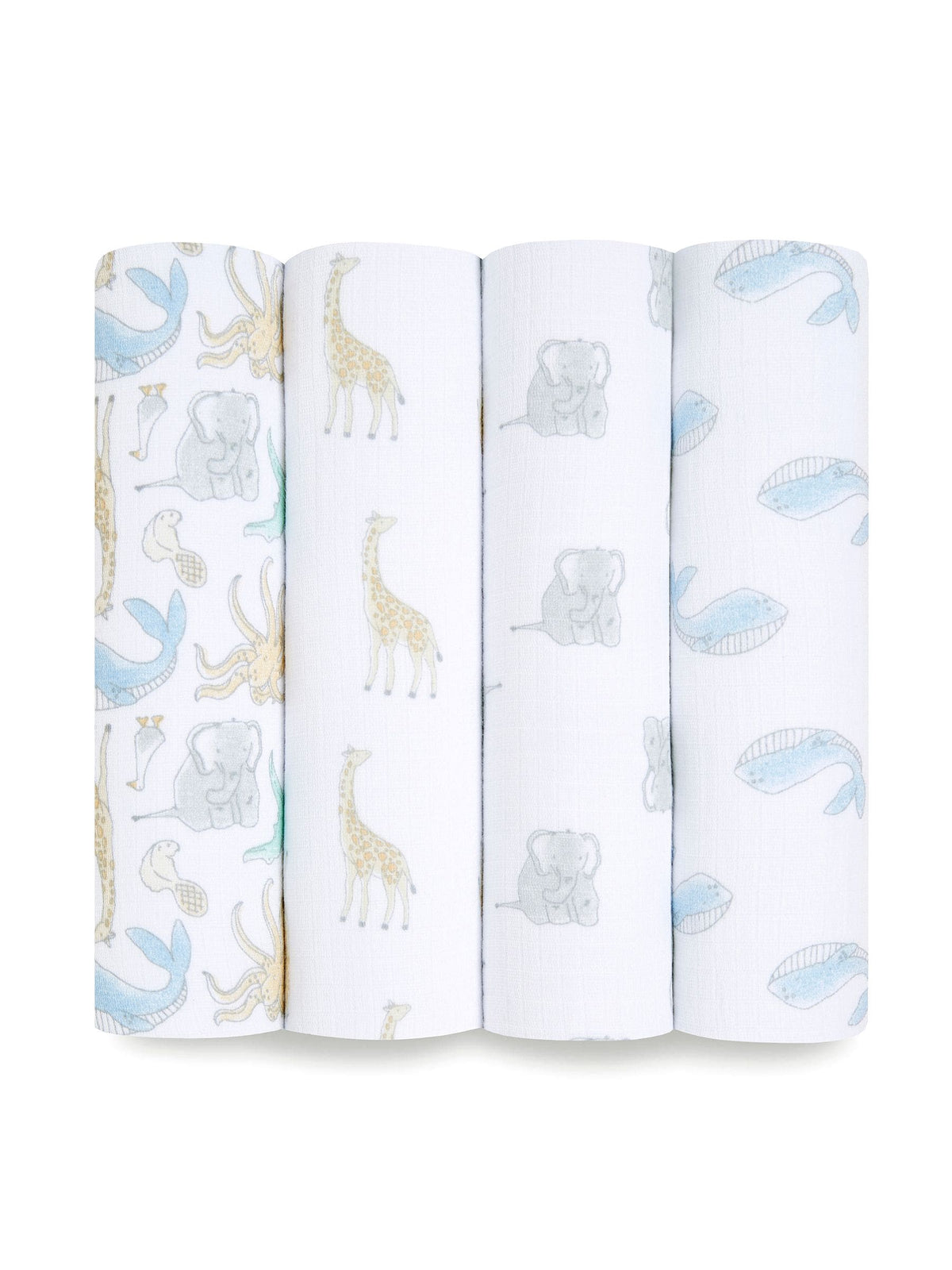 Aden & Anais Natural History Essentials Muslin Blankets 4 Pack