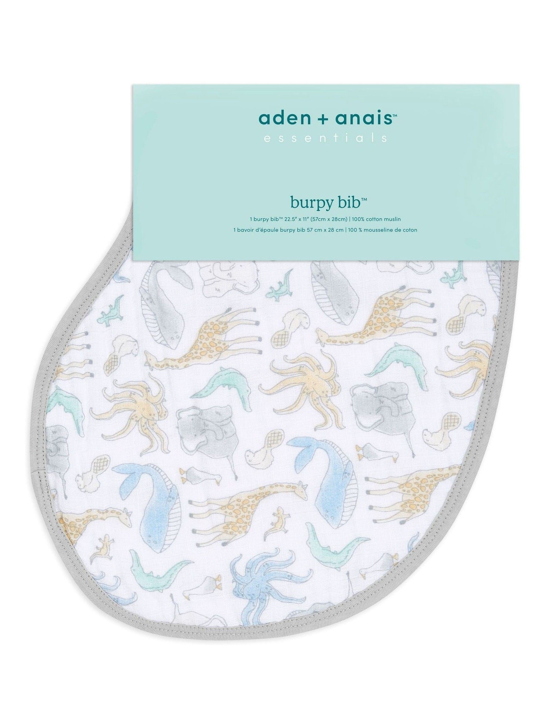 aden + anais white burpy bib 57cm x 28cm - British product
