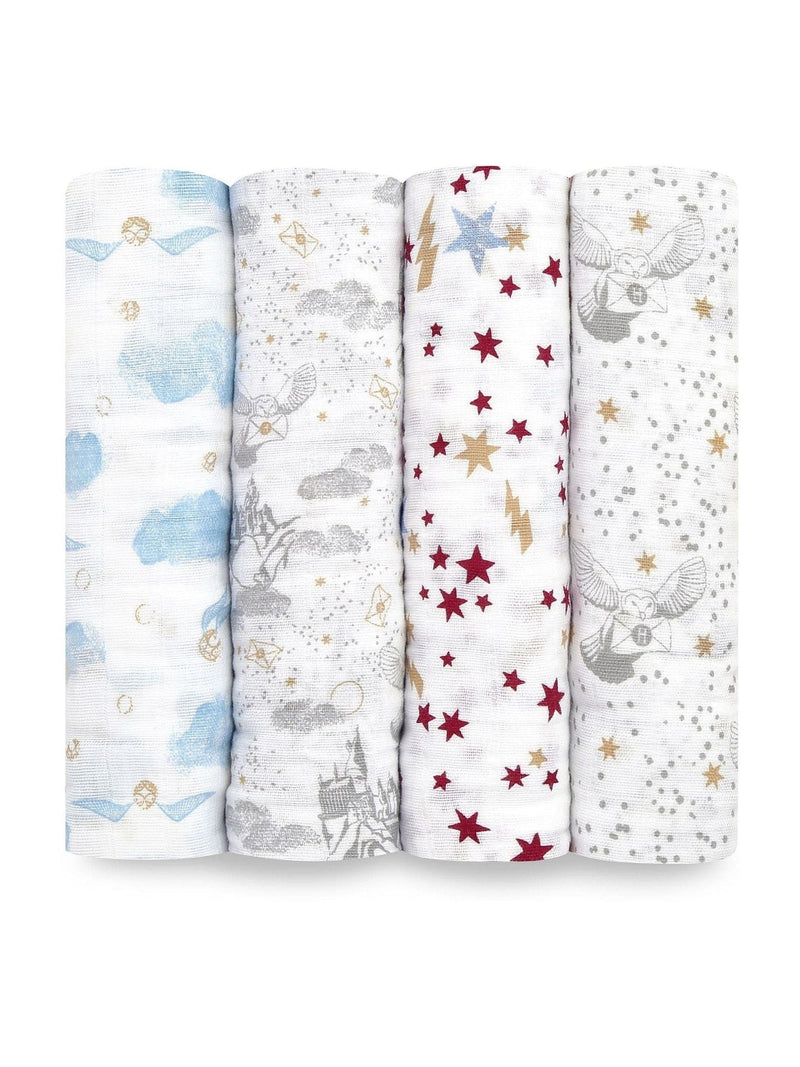 aden + anais Harry Potter Iconic Large Muslin Blankets 4 Pack