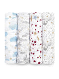 aden + anais Harry Potter Iconic Large Muslin Blankets 4 Pack
