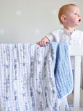 aden + anais Blue Rising Star Dream muslin blanket (British brand)