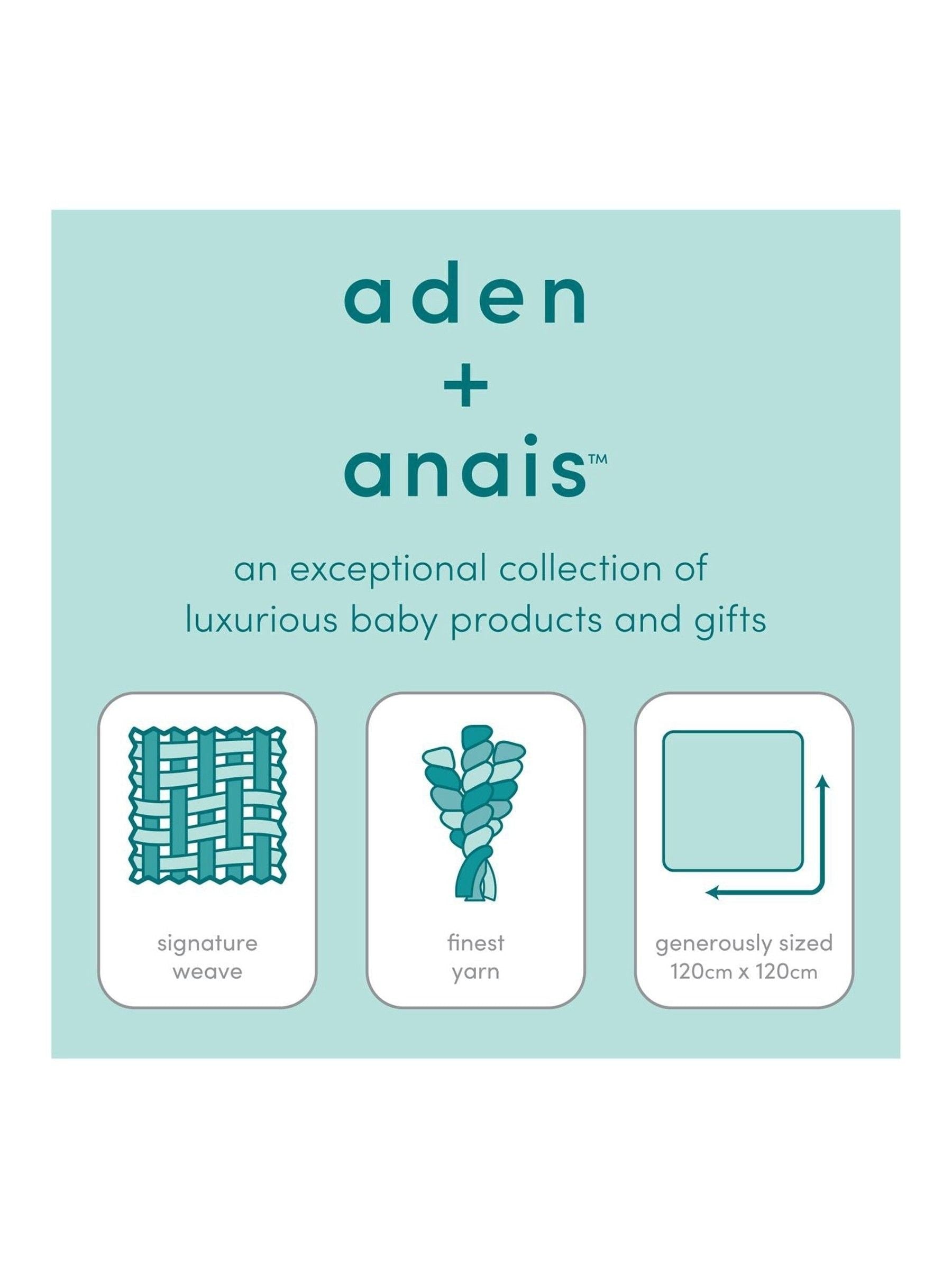 aden + anais Blue Rising Star Dream muslin blanket (British brand)