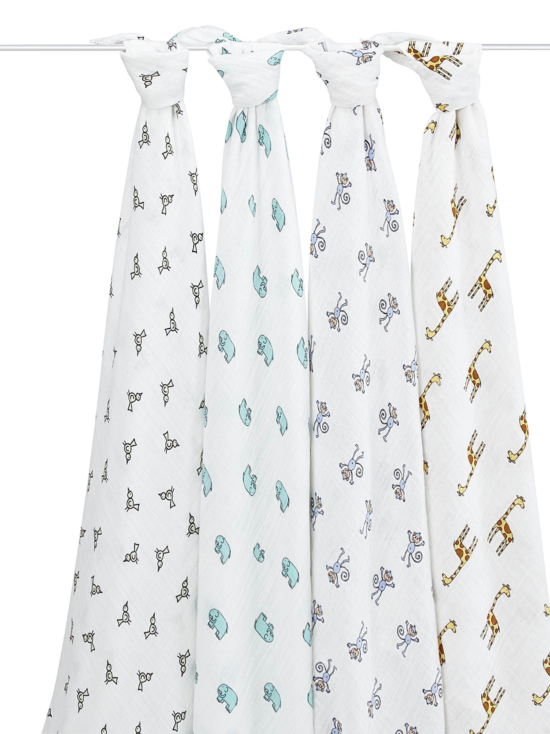 aden + anais Jungle Jam Large Muslin Blankets 4 Pack