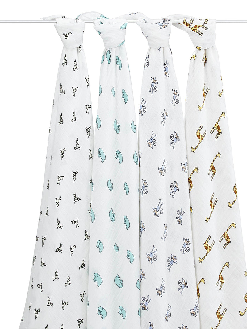 aden + anais Jungle Jam Large Muslin Blankets 4 Pack