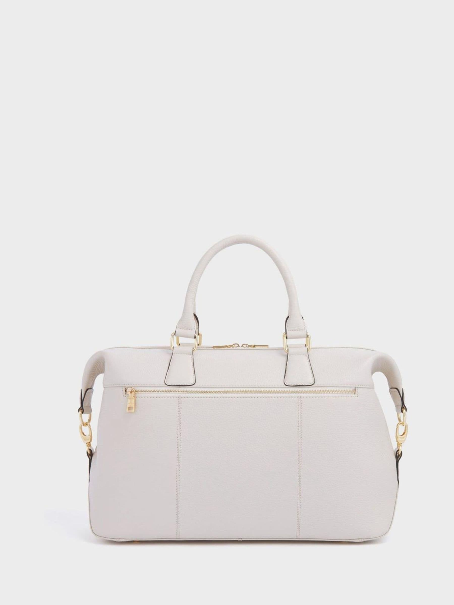 Osprey London cream leather weekender bag, UK version