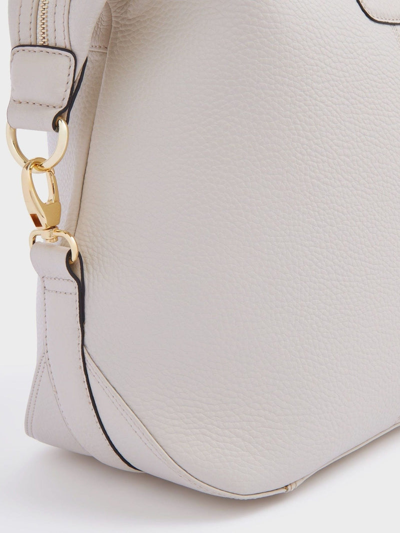 Osprey London cream leather weekender bag, UK version