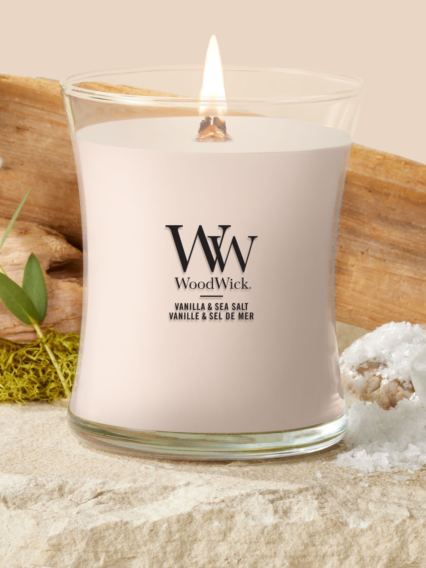 Woodwick Vanilla & Sea Salt Hourglass Large Candle 17.5cm