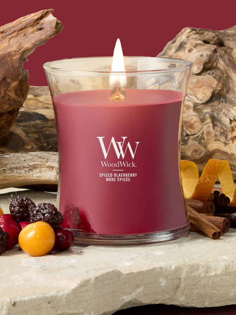 Woodwick Red Medium Hourglass 1 Wick Large Candle
