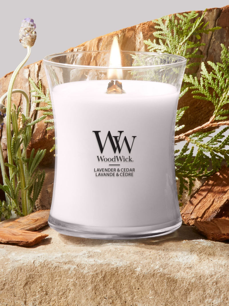 Woodwick Lilac Medium Hourglass Candle