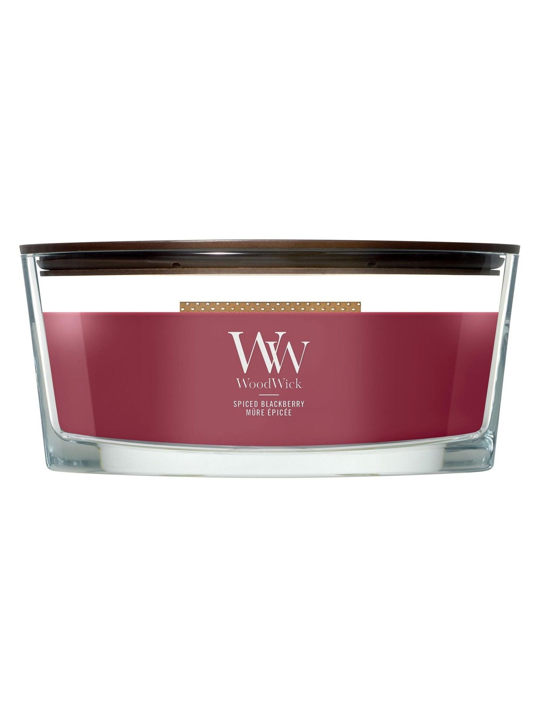 Woodwick red ellipse candle (British brand)