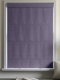 Purple Molton made to measure roman blind, imported from the UK