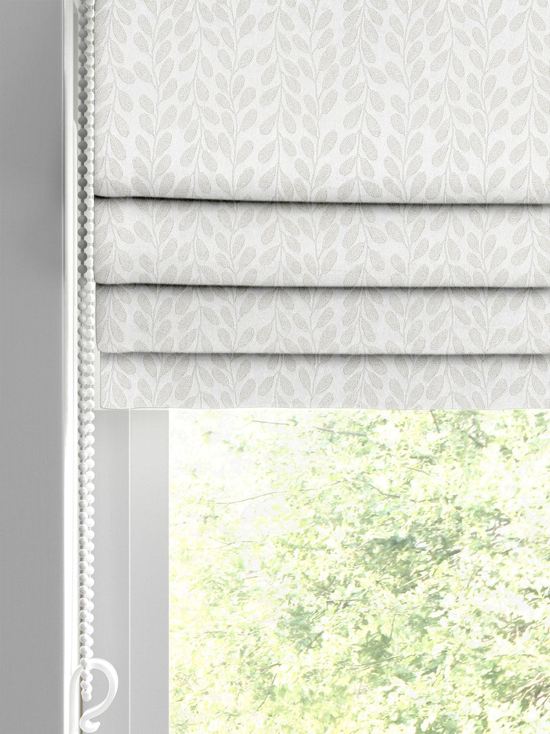 Next cream Quincy Oyster made to measure roman blind, imported from the UK