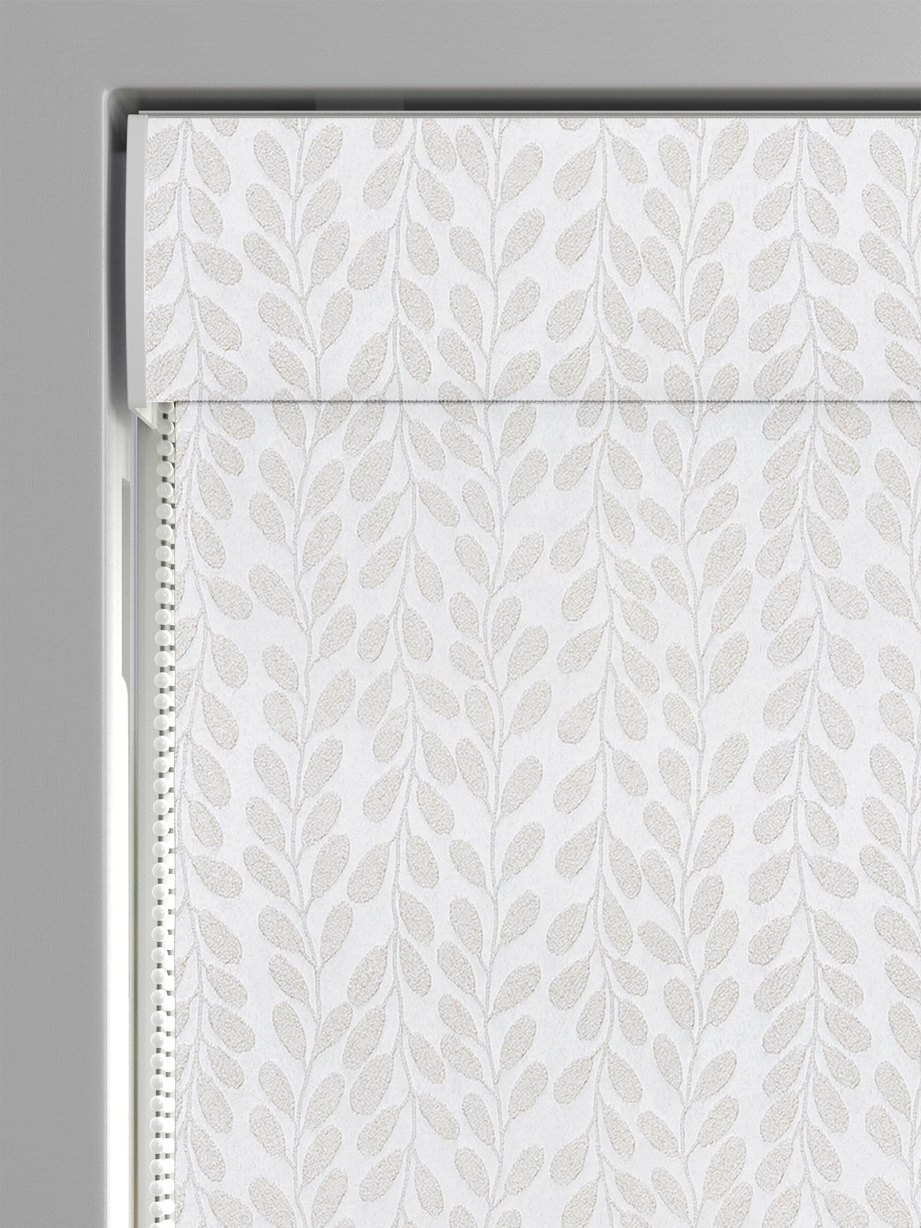 Next cream Quincy Oyster made to measure roman blind, imported from the UK