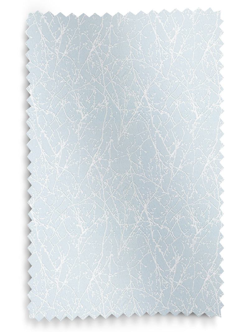 Sidley blue Roman blind with twig pattern (British brand)