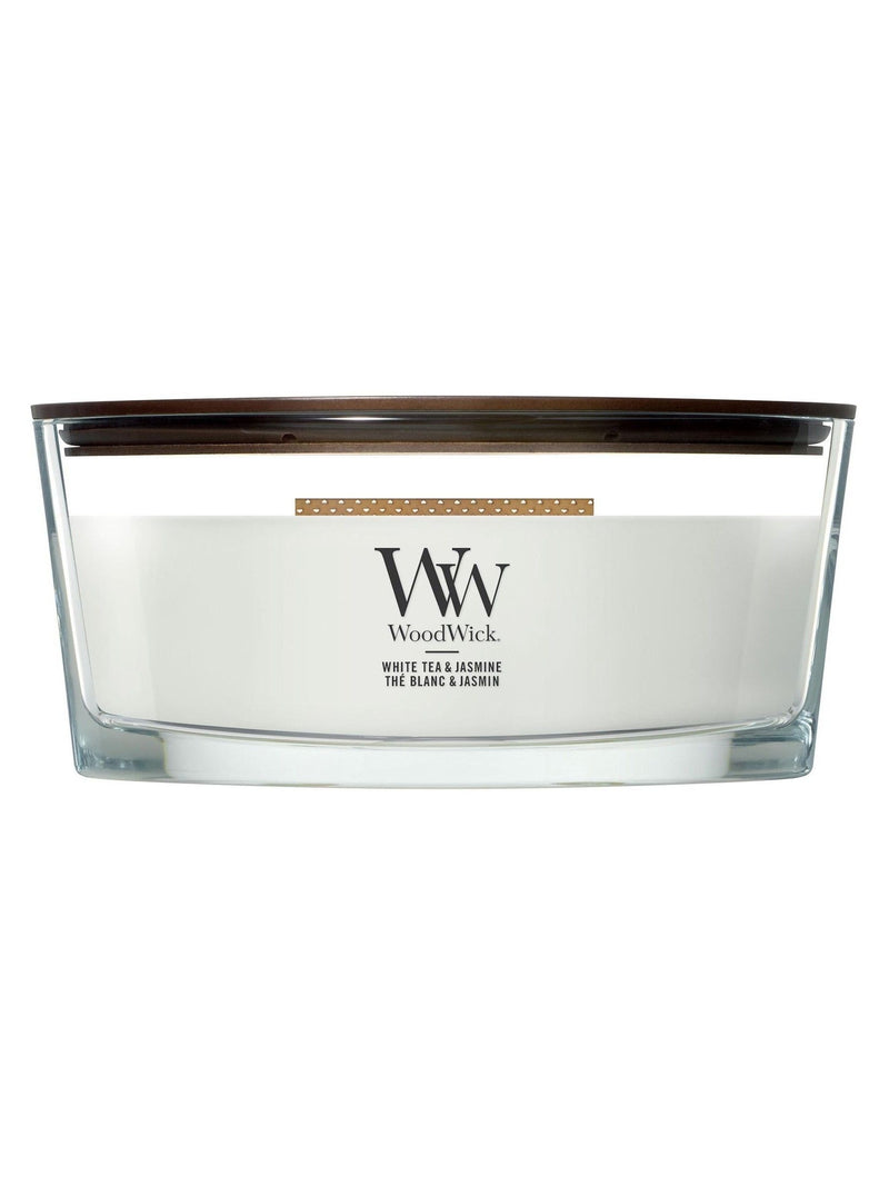 Woodwick grey ellipse candle, imported from the UK