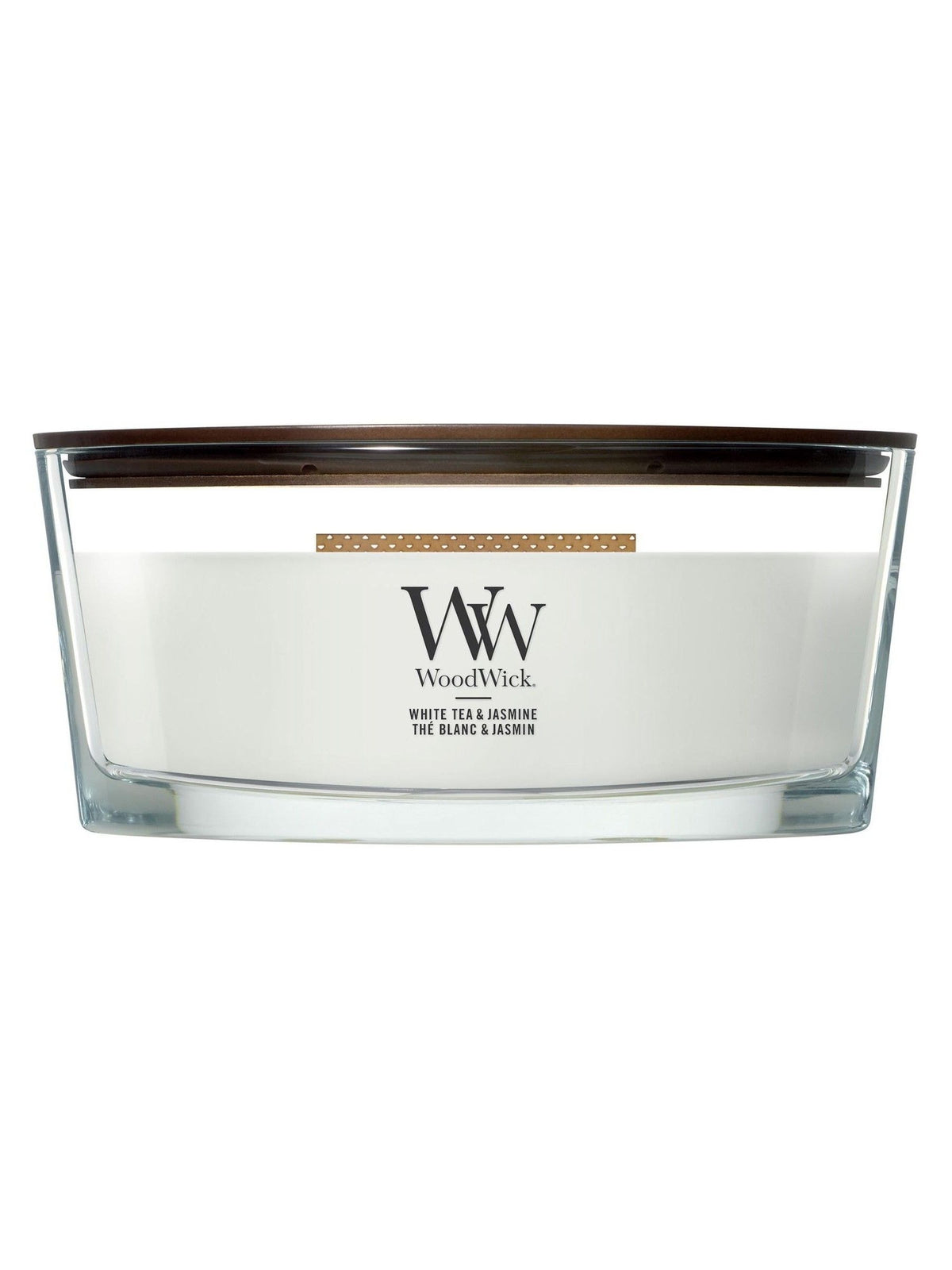 Woodwick grey ellipse candle, imported from the UK