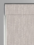 Silver Lenna grey roman blind with vertical texture, imported from the UK