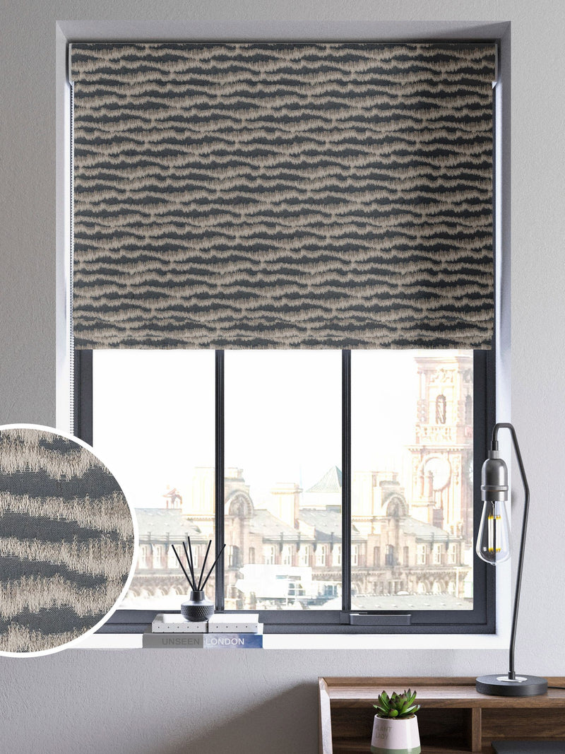 Motte grey roman blind made to measure, imported from the UK