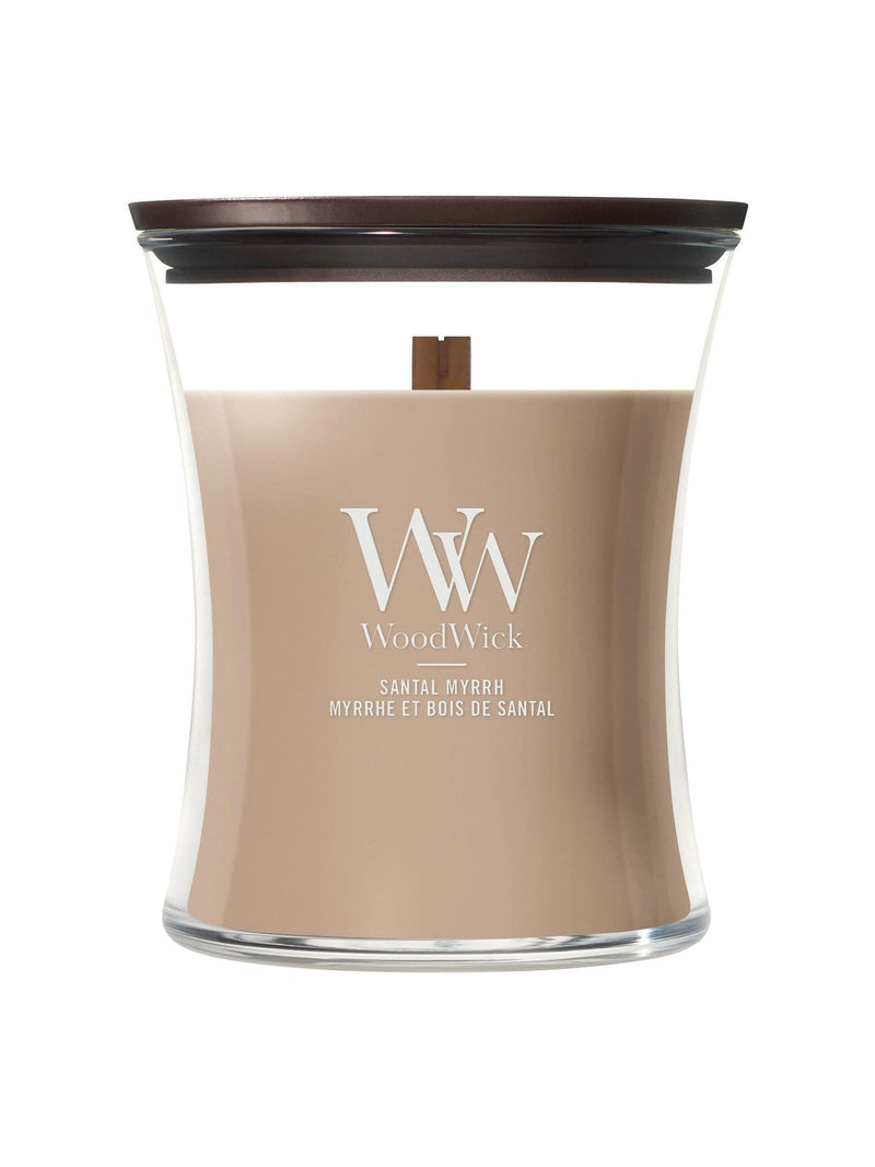 WoodWick candle Santal Myrrh hourglass medium, UK version