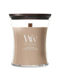 WoodWick candle Santal Myrrh hourglass medium, UK version