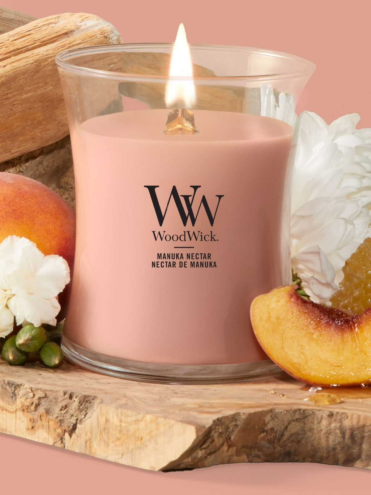 Woodwick orange hourglass large candle, UK version