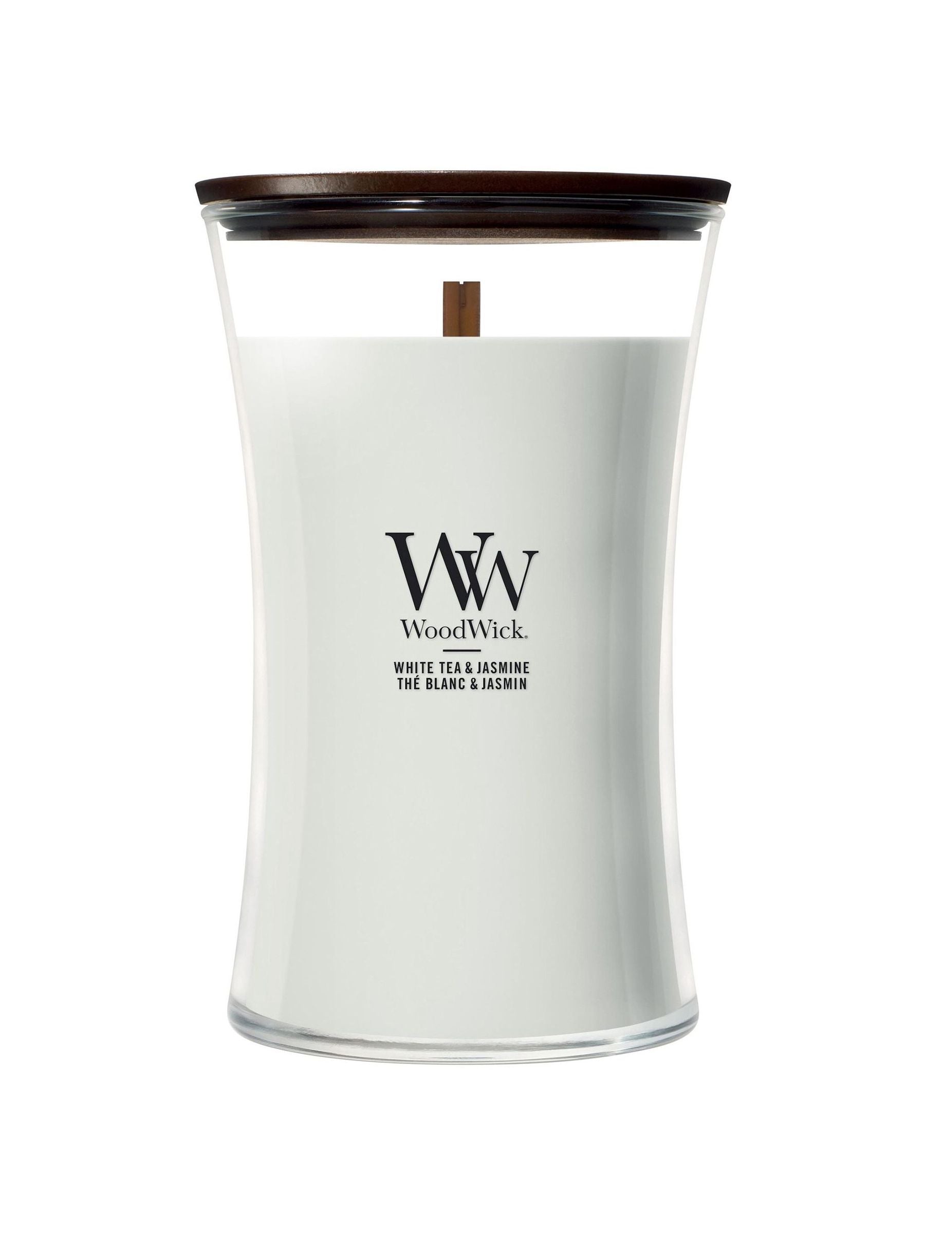 Woodwick hourglass candle White Tea & Jasmine medium - British product