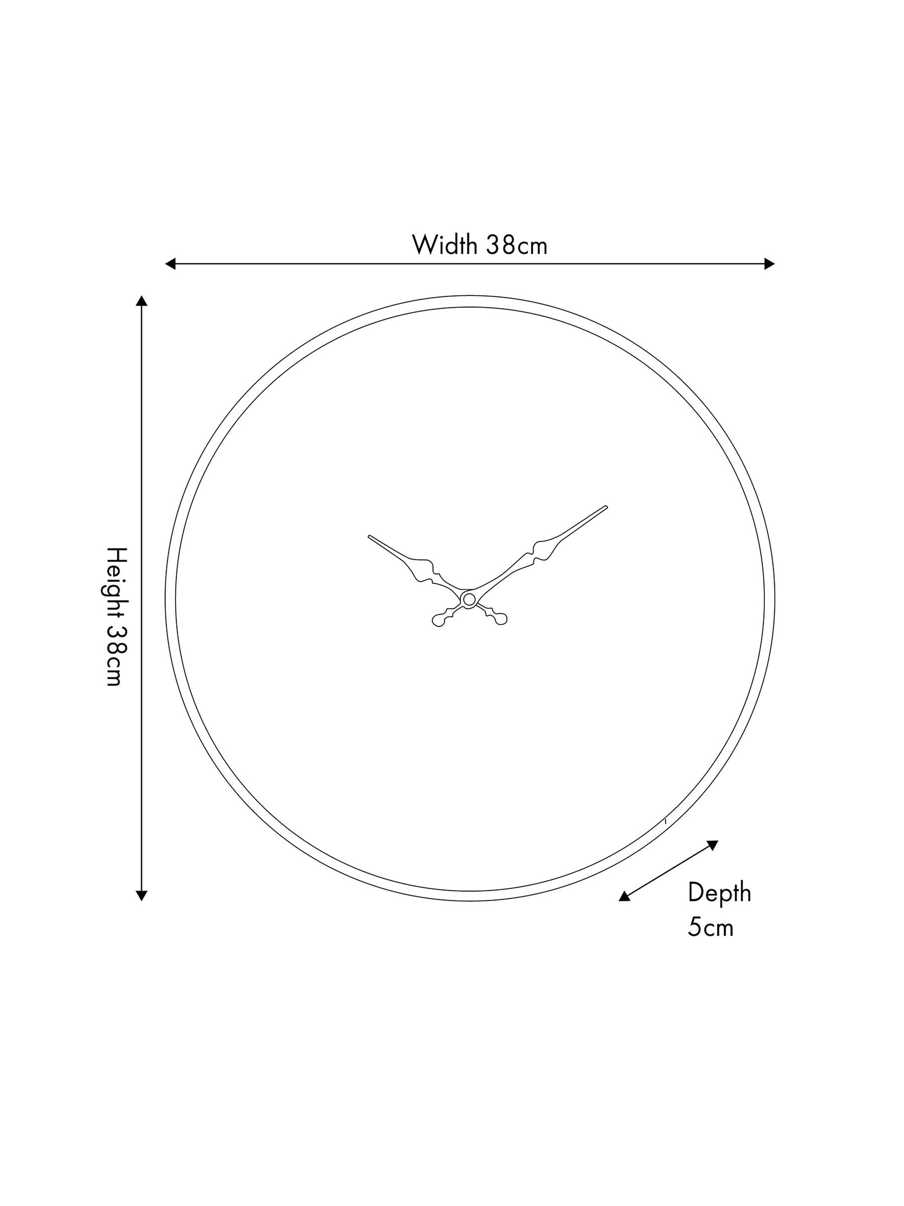 Pacific Black round wall clock with antique brass frame, imported from the UK