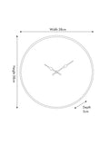 Pacific Black round wall clock with antique brass frame, imported from the UK