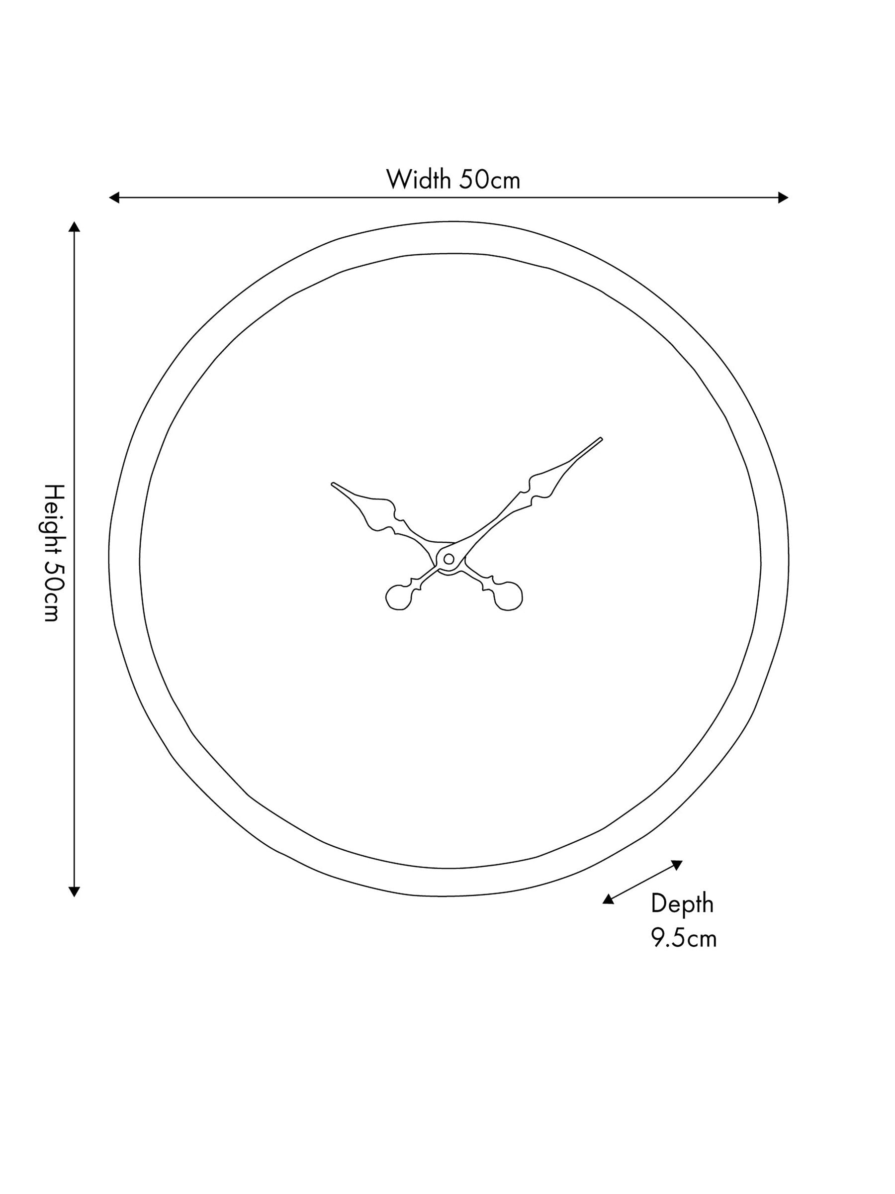 Black champagne gold metal cogs wall clock 50cm, imported from the UK