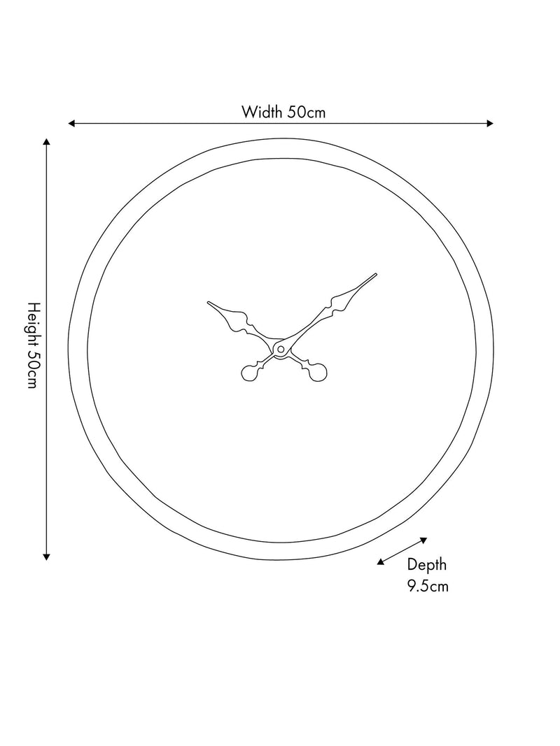 Black champagne gold metal cogs wall clock 50cm, imported from the UK