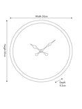 Black champagne gold metal cogs wall clock 50cm, imported from the UK