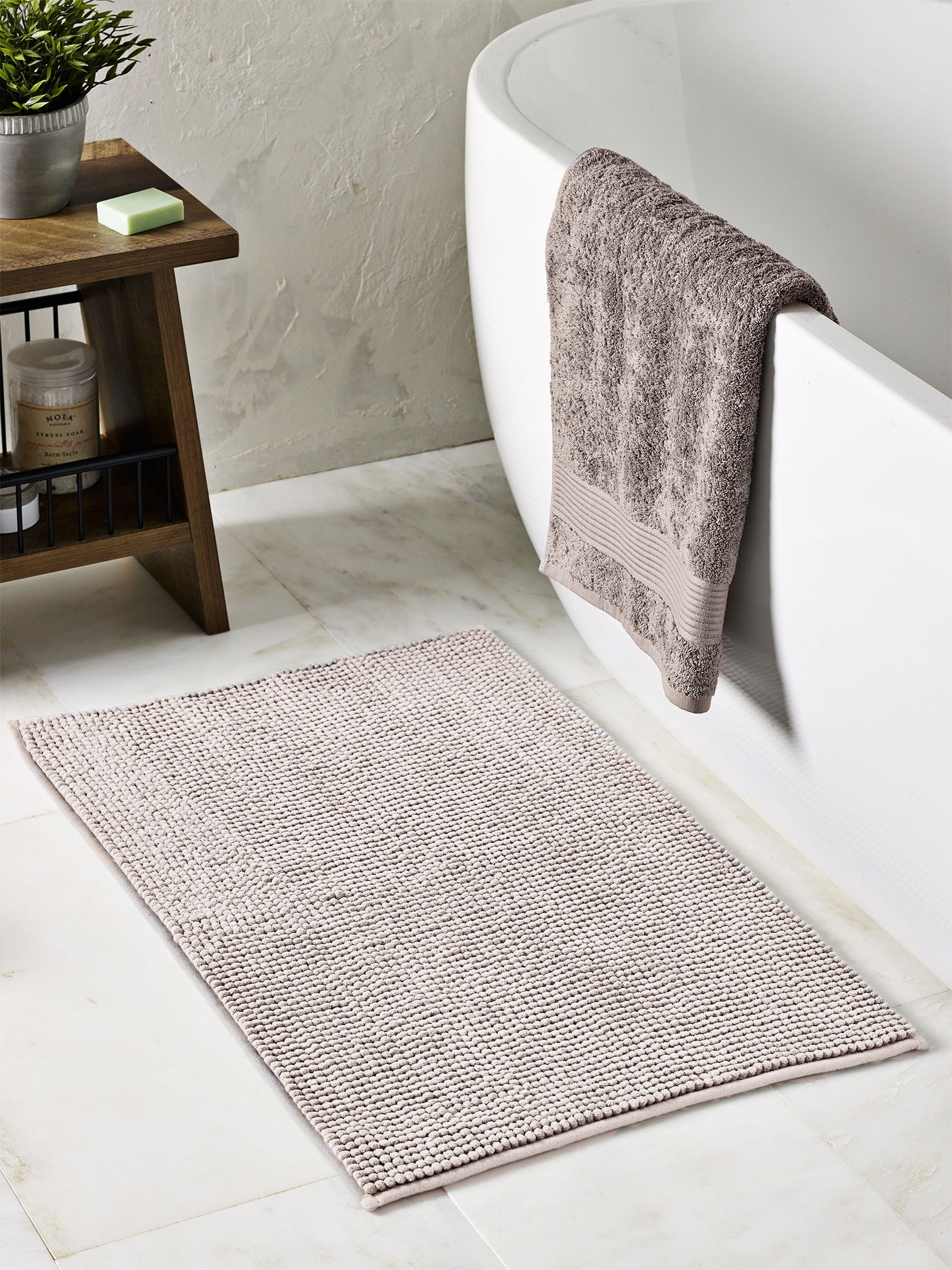 Sage Green Bobble Bath Mat