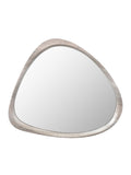 Pacific Grey round wall mirror 61cm, polished metal (British brand)