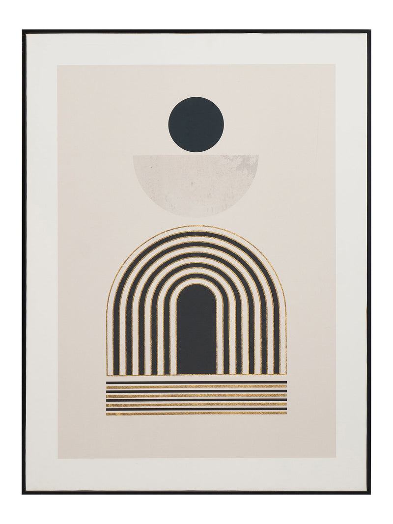 Pacific Black Art Deco framed print 80x60cm, imported from the UK
