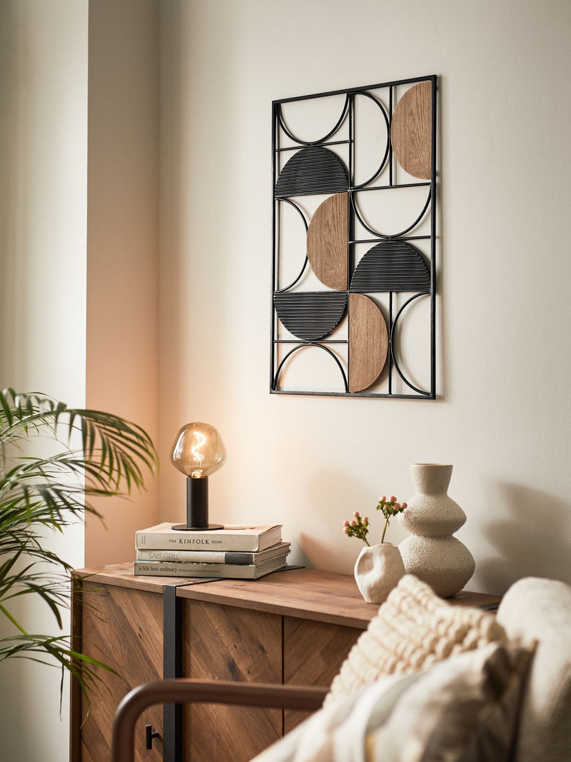 Black Bronx metal abstract wall art 70cm x 50cm - British product