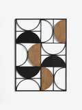 Black Bronx metal abstract wall art 70cm x 50cm - British product
