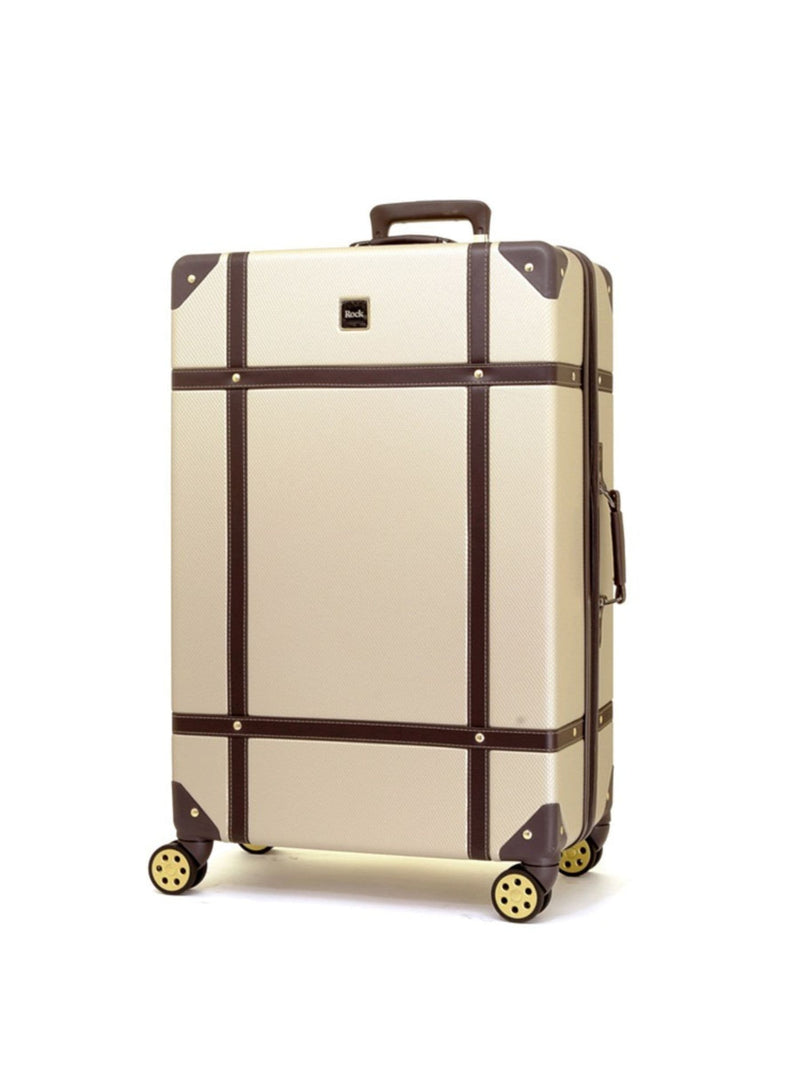 Rock Luggage Navy Large Vintage Suitcase