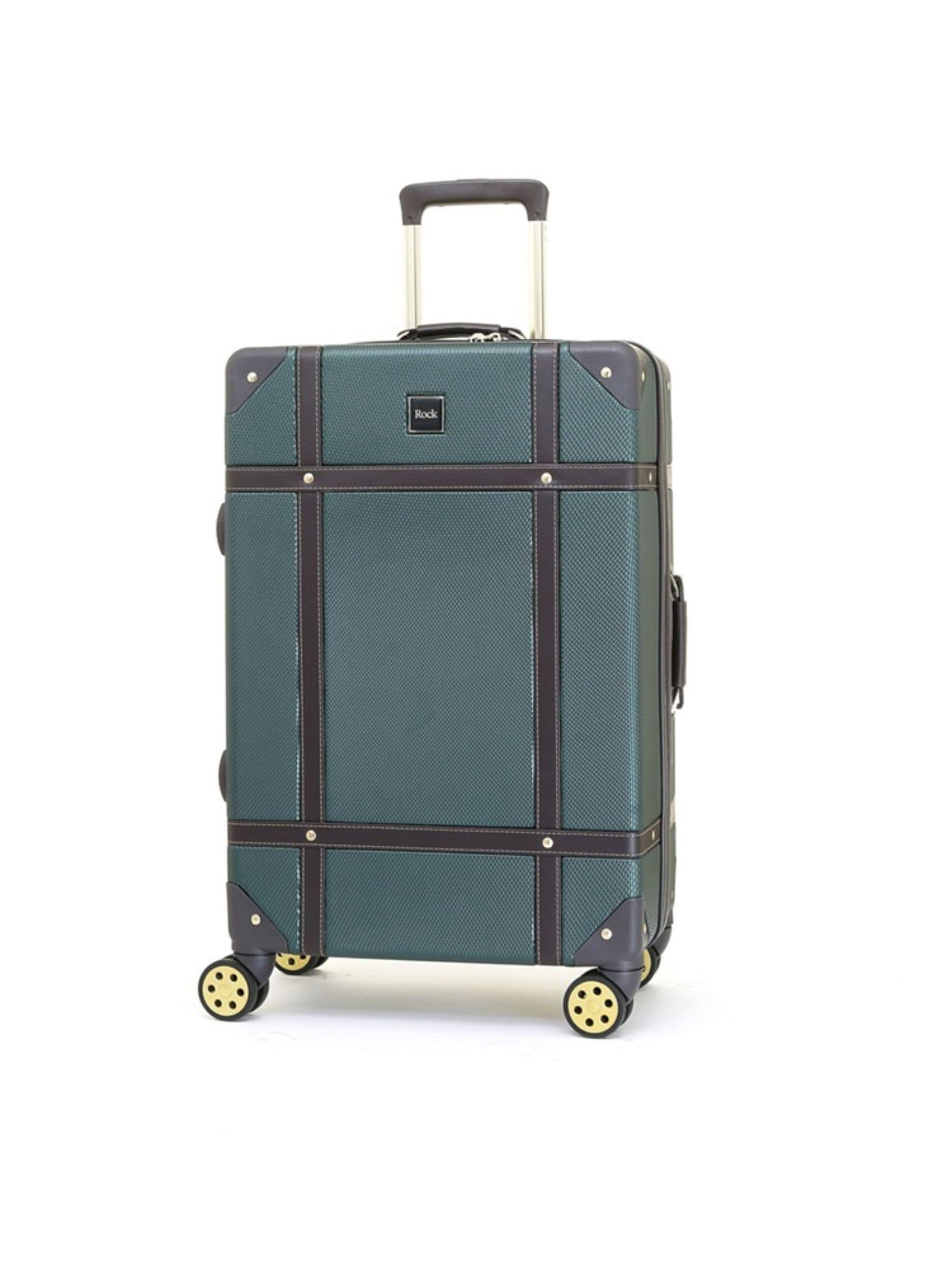 Rock Luggage Emerald Green Vintage Medium Suitcase