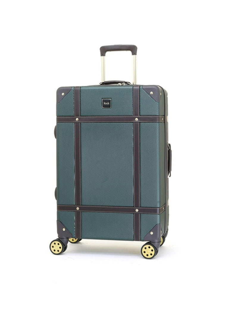 Rock Luggage Emerald Green Vintage Medium Suitcase