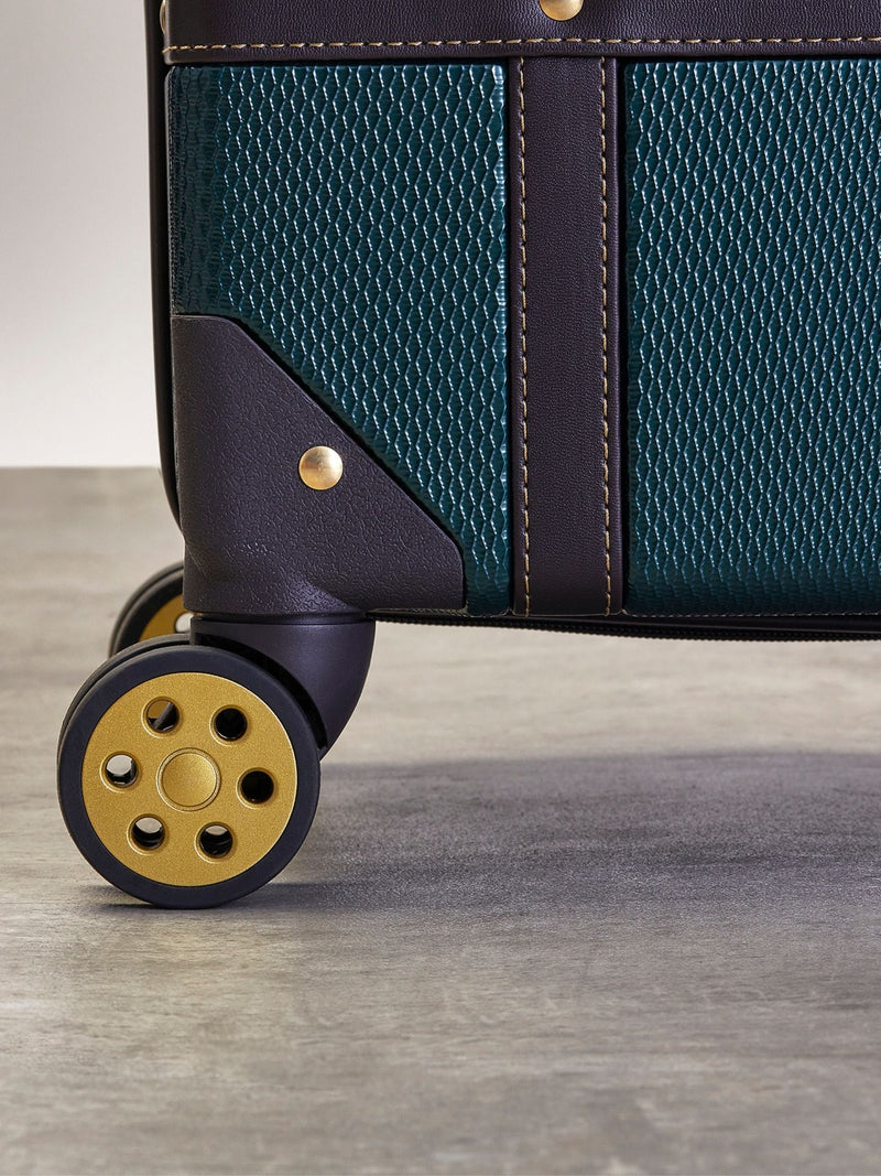 Rock Luggage Emerald Green Vintage Medium Suitcase