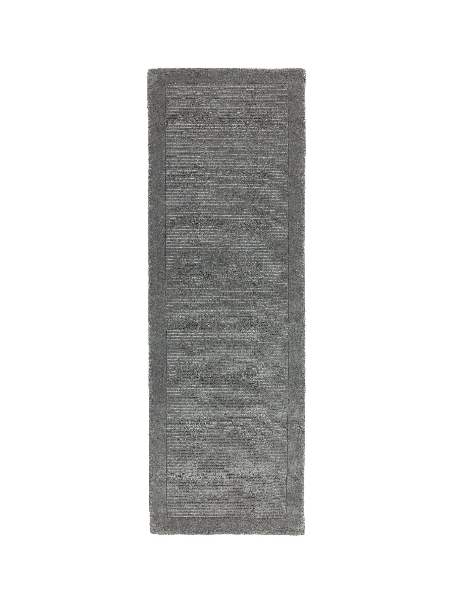 Asiatic Rugs grey wool runner rug 240x68cm (British brand)