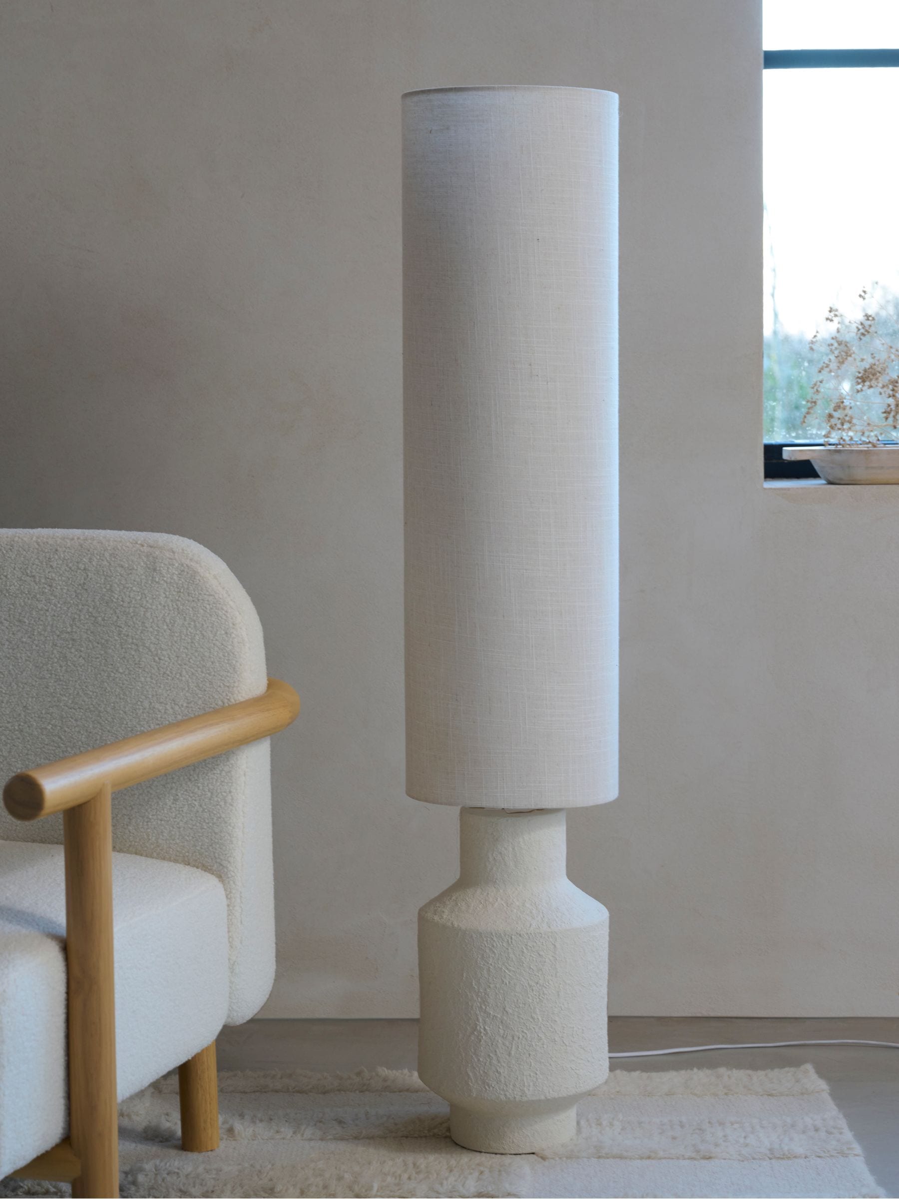 French Connection Cream Lamu floor lamp - British product
