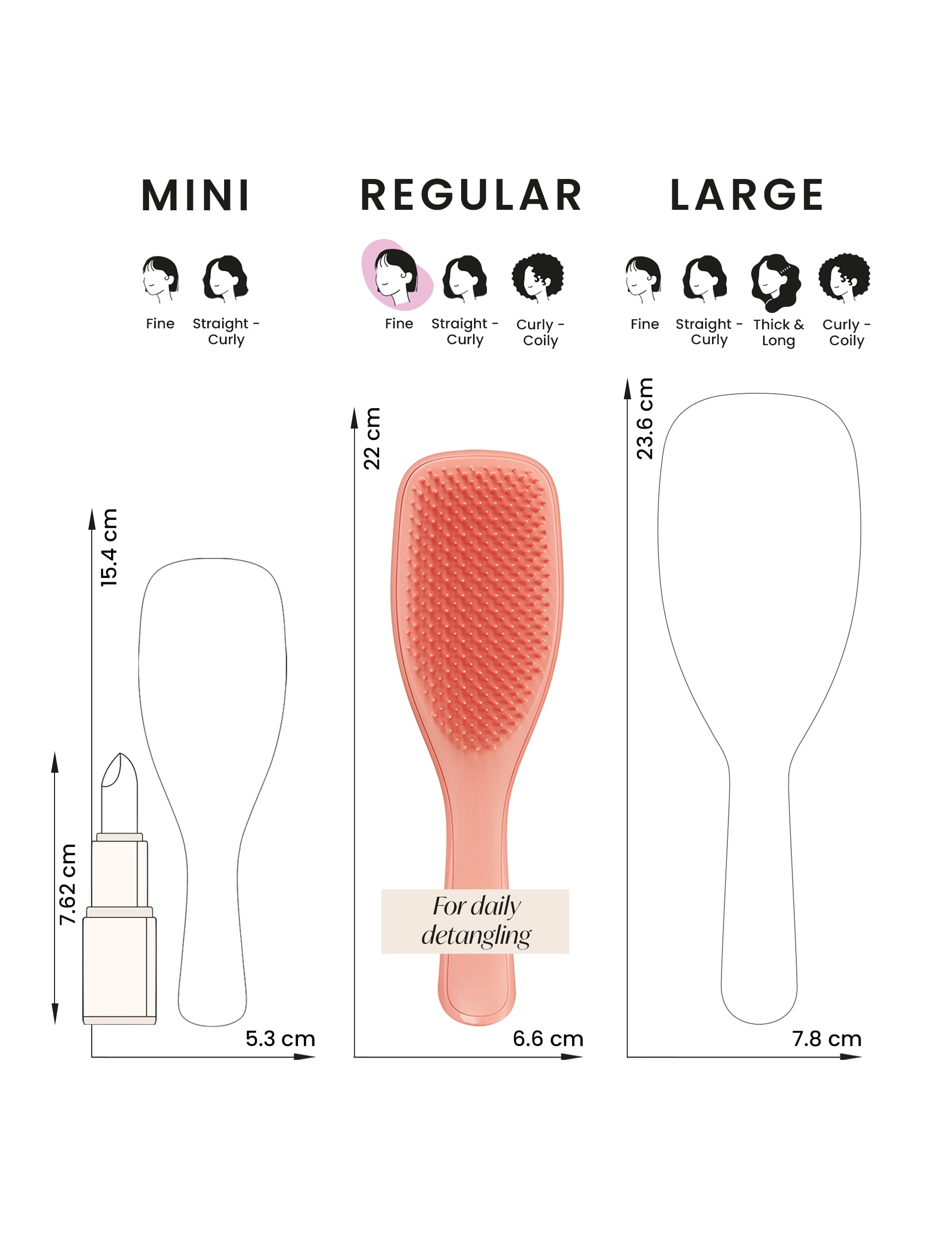 Tangle Teezer hair detangler brush Fine & Fragile Sweet Cinnamon 90g (British brand)