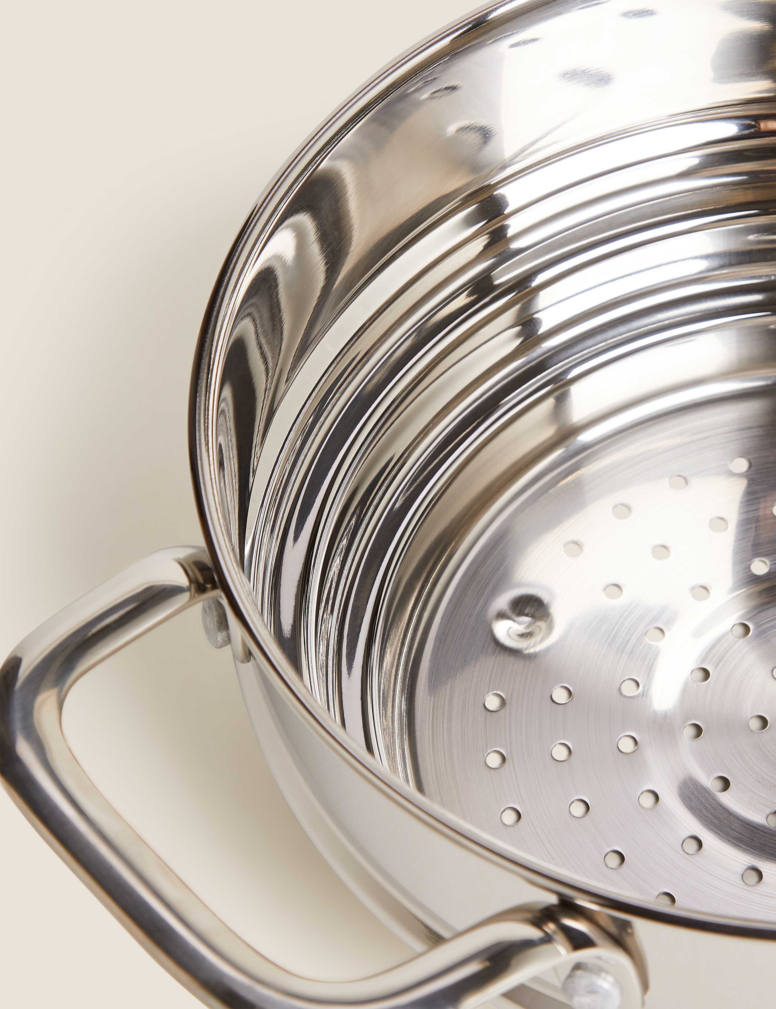 Stainless Steel Steamer for 16-20cm pans (British brand)