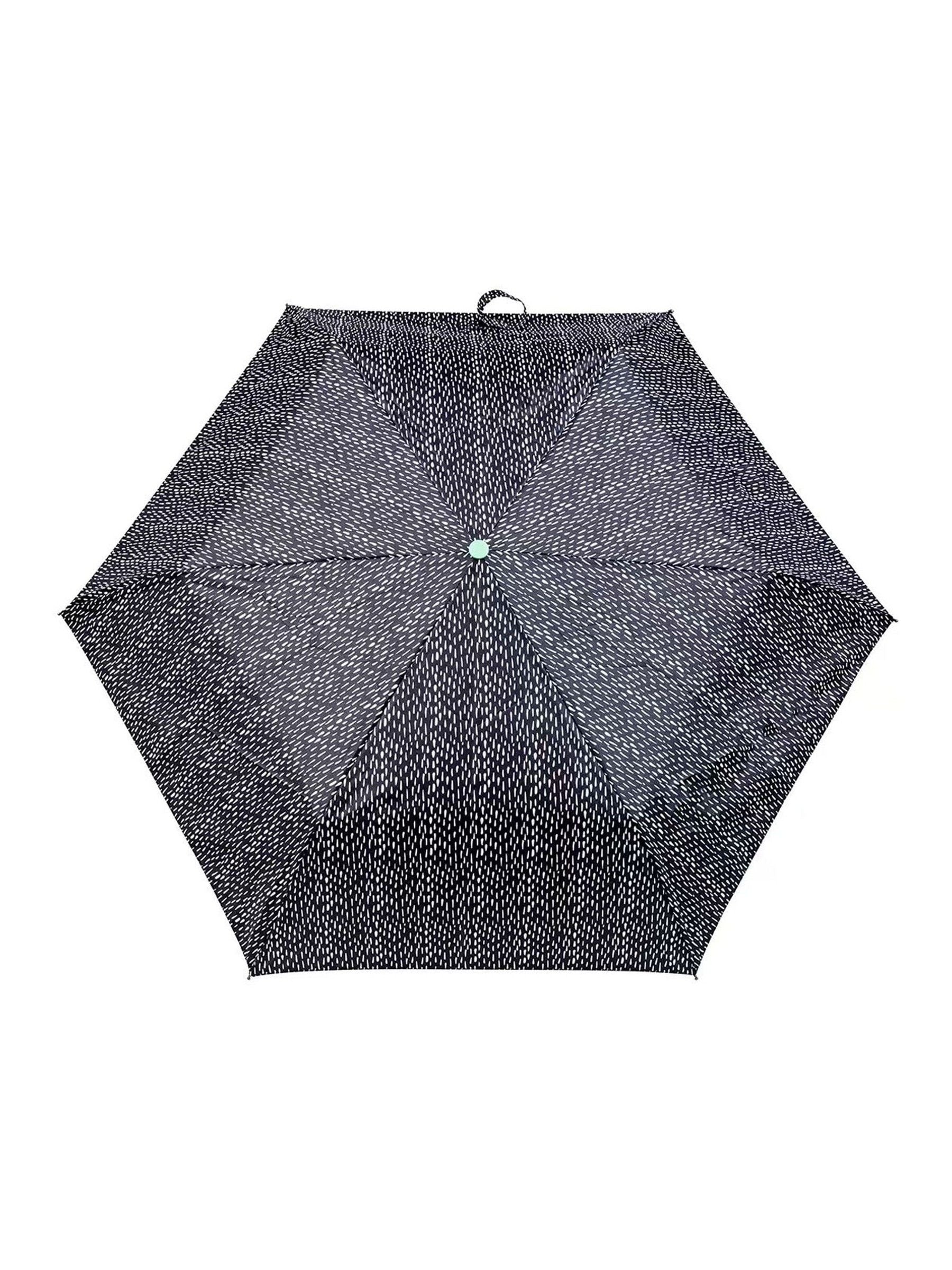 Totes Black Supermini Print Umbrella