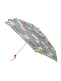 Totes Compact Flat Striped Clouds Print Umbrella