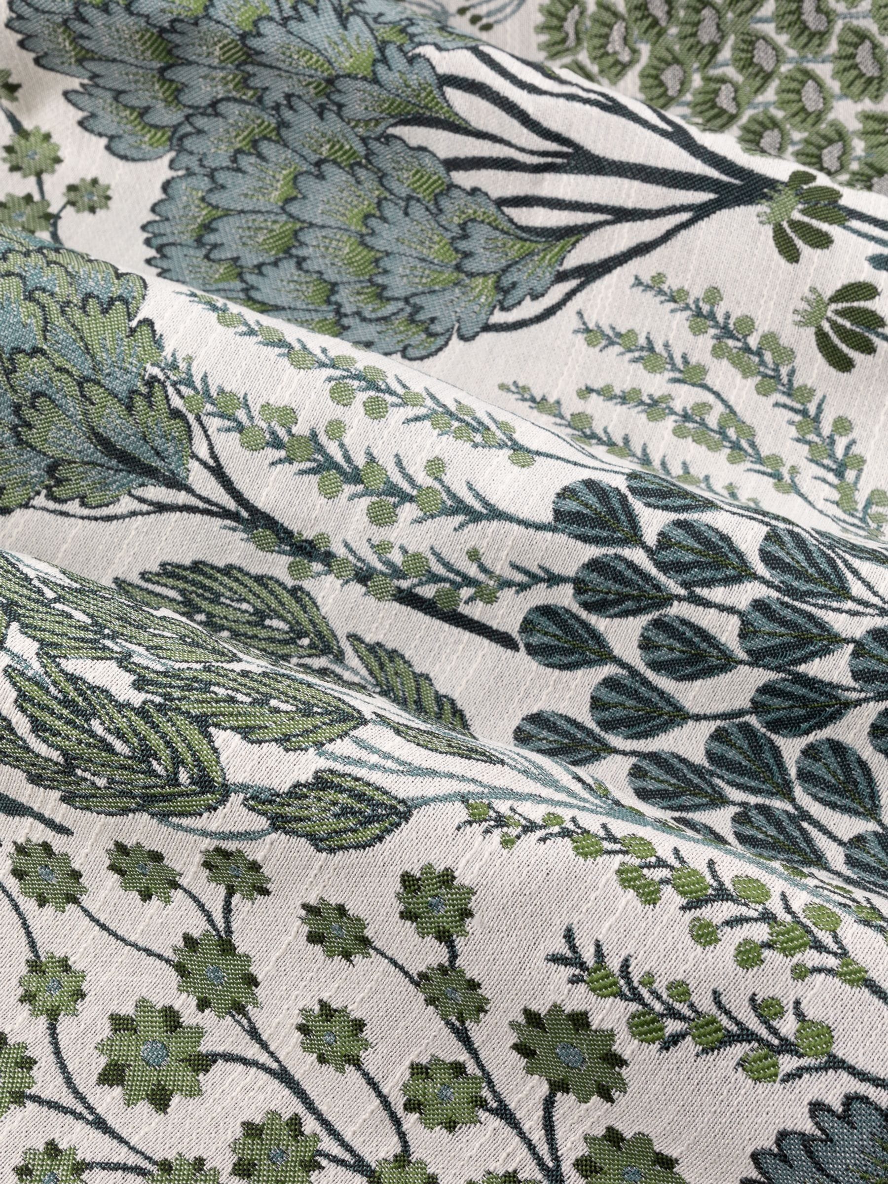 Wylder Ophelia floral jacquard pencil pleat curtains - British product