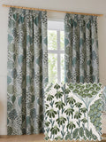 Wylder Ophelia floral jacquard pencil pleat curtains - British product